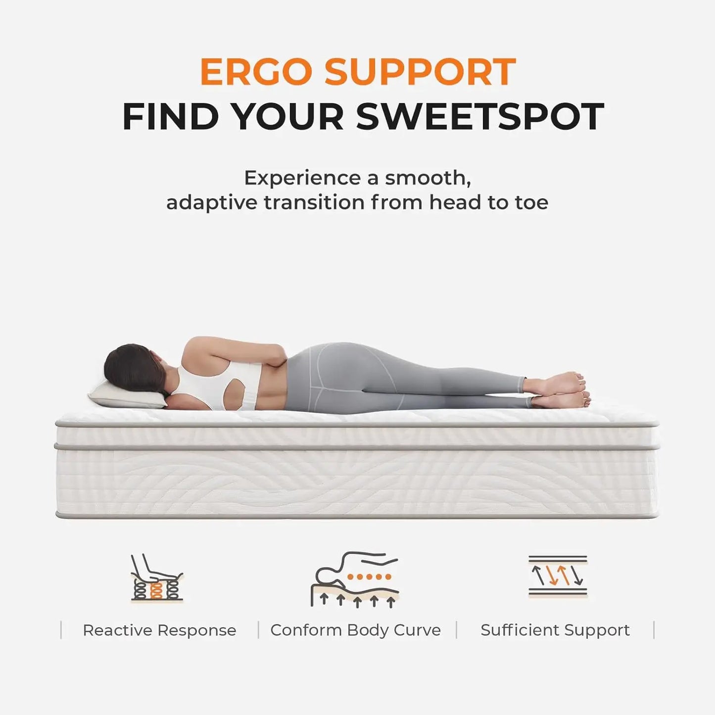 10 " King Size Mattress for Motion Isolation