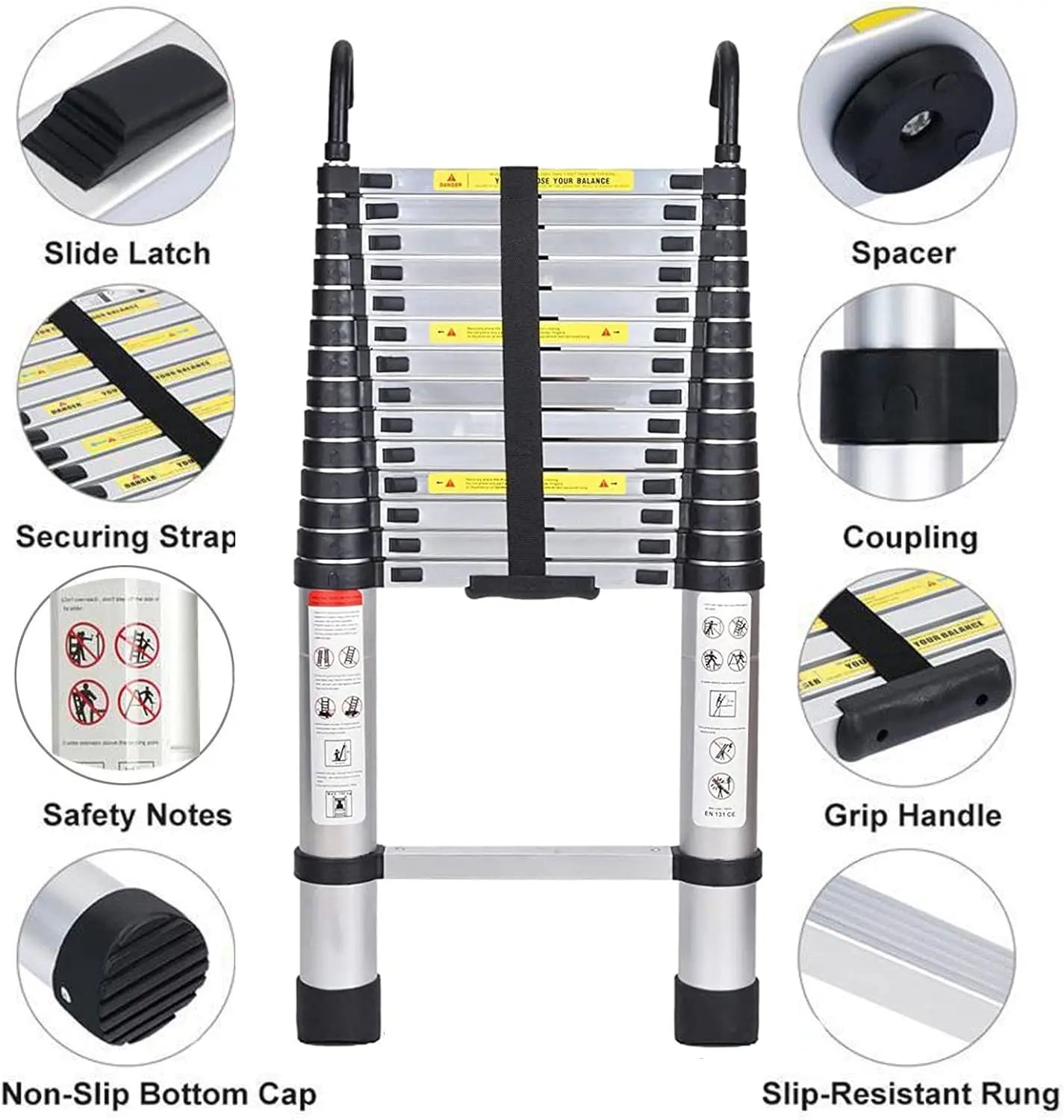 16.5FT Multi-Purpose Folding Aluminium Ladder