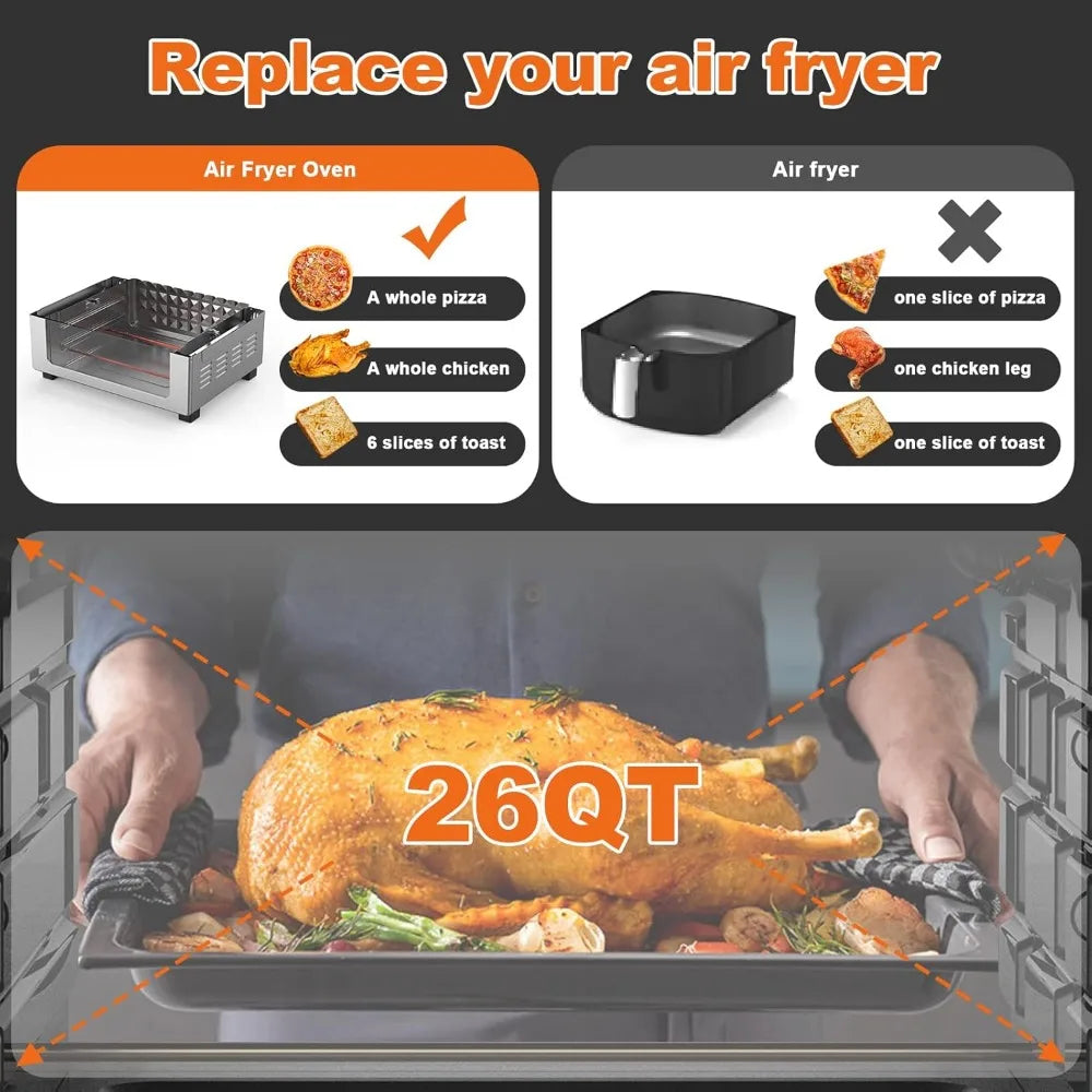 Air Fryer, Toast, Oven, w/ Bake, Roast, Pizza