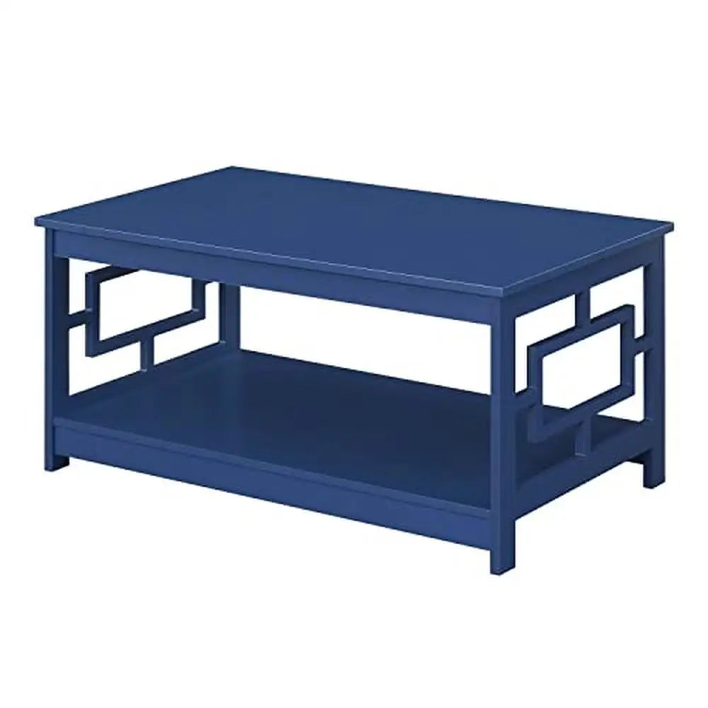 Coffee Table With 2 Tiers of Spacious Shelving