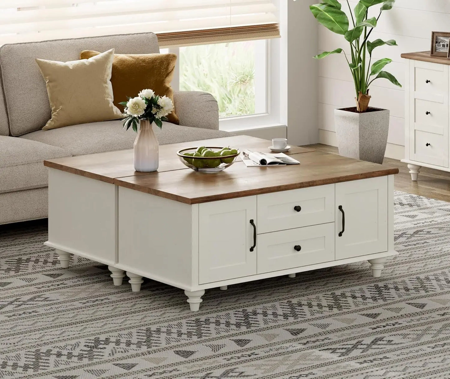 Coffee Table With Storage Cabinet