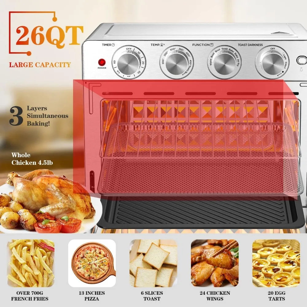 Air Fryer, Toast, Oven, w/ Bake, Roast, Pizza