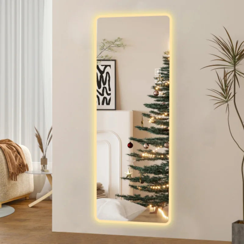 Full Length Lighted Vanity Body LED Wall-Mounted Mirror Big Size Rounded Corners Bedroom Living Room Dressing Room Hotel