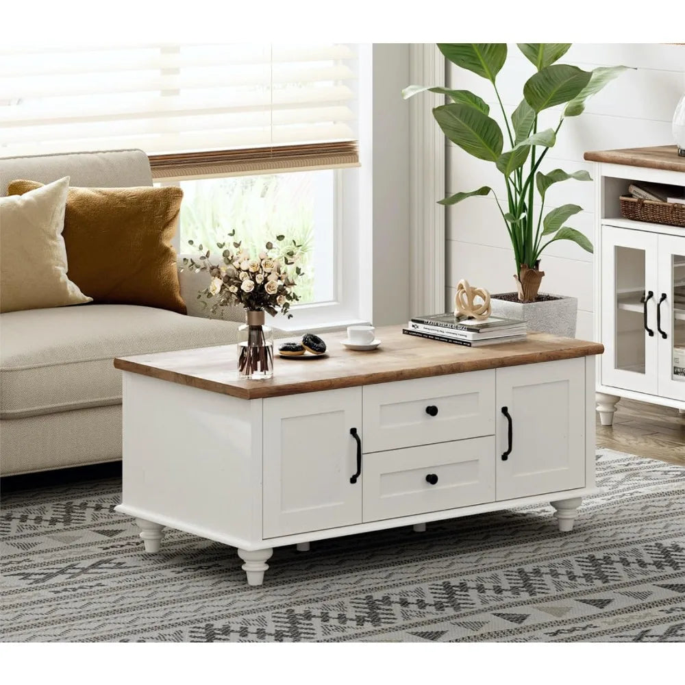 Coffee Table With Storage Cabinet