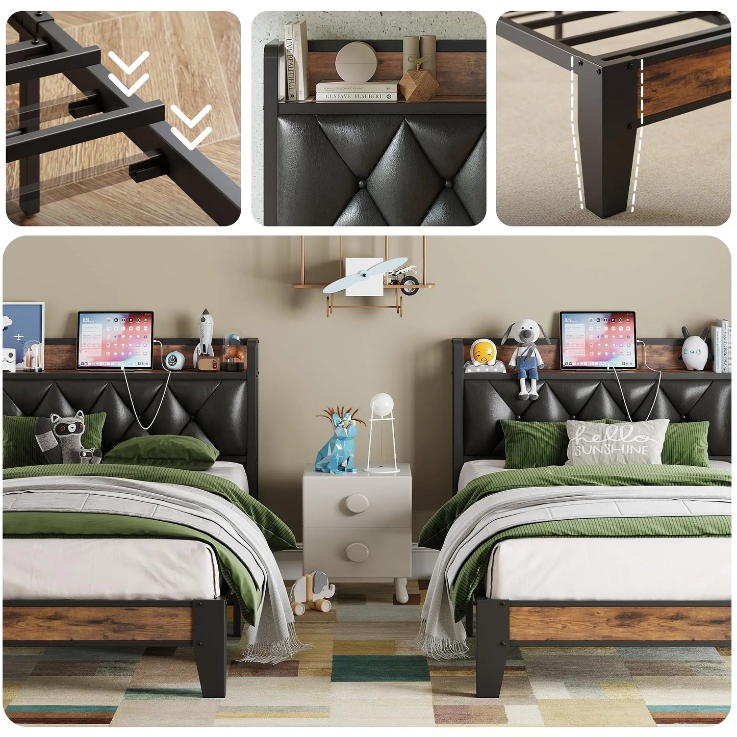 Bed Frames, Twin Queen California King Size