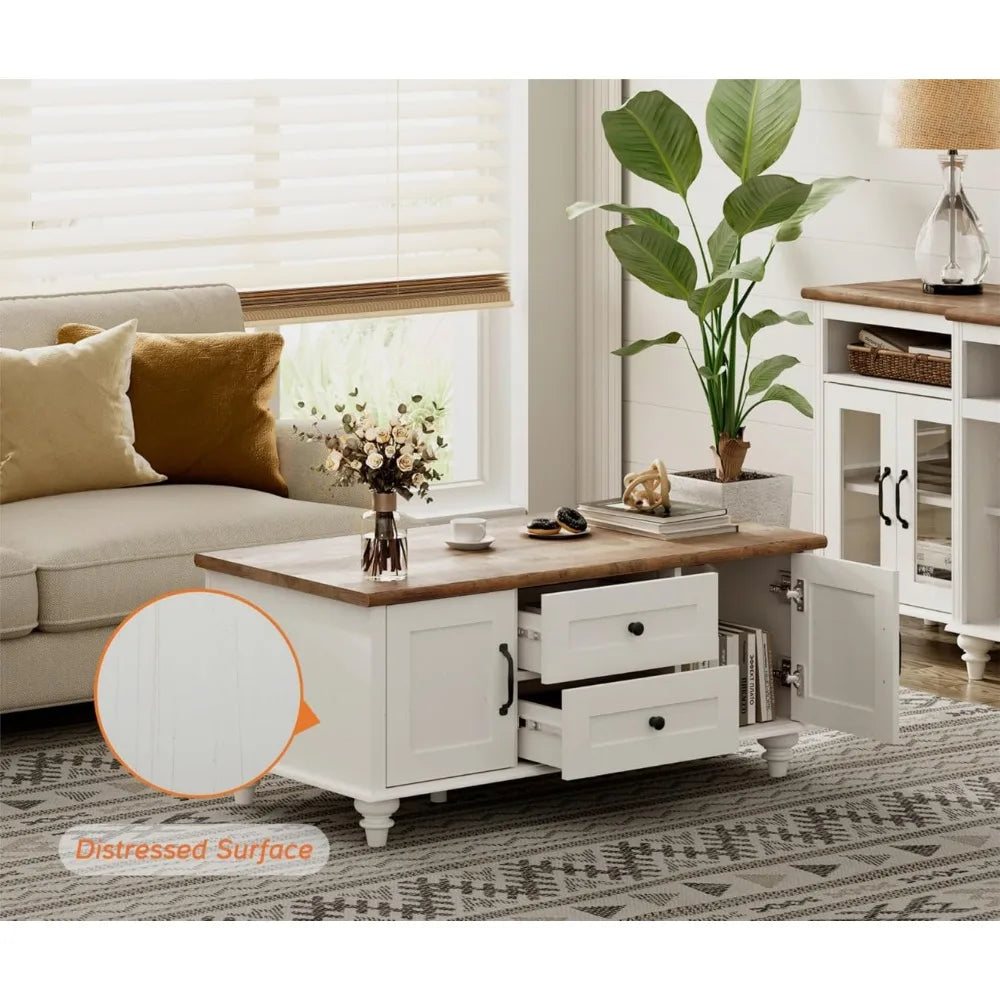 Coffee Table With Storage Cabinet