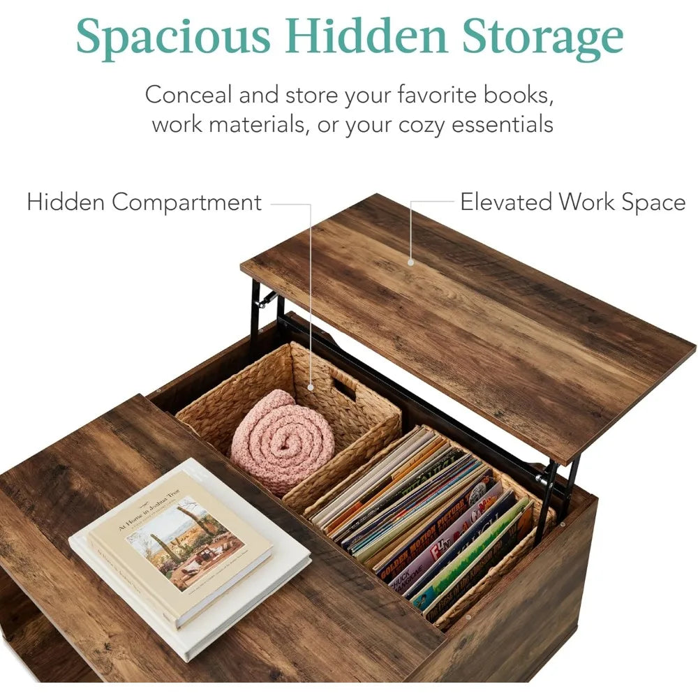 Square Lift Top Coffee Table Multifunctional