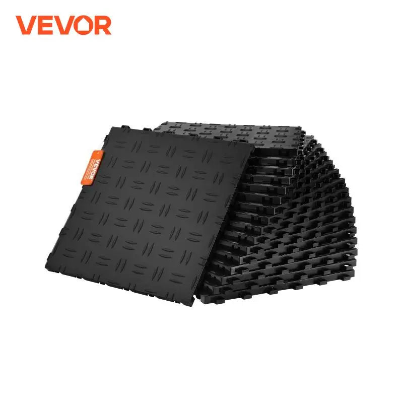 Garage Tiles Interlocking 12in 25/50Pcs Garage Floor Covering Tiles Non-Slip Double-Sided Texture for Garages Repair Shops
