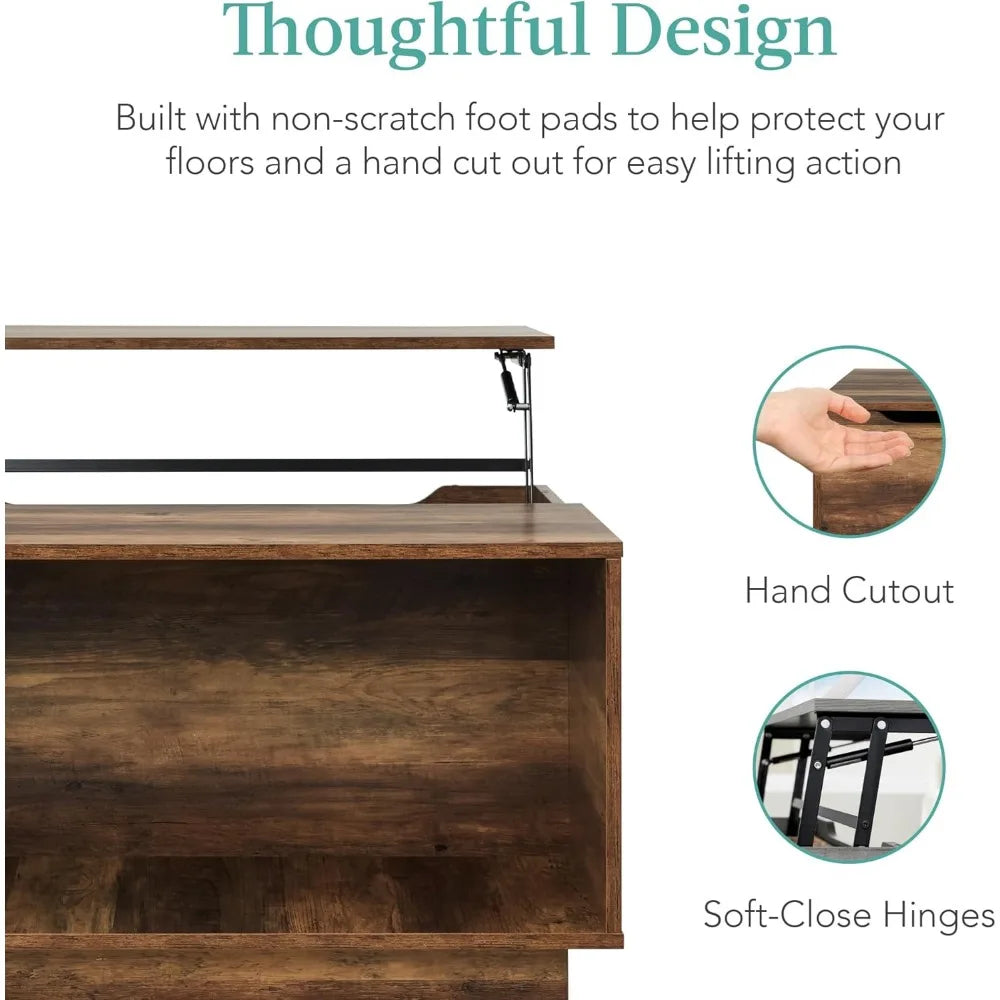 Square Lift Top Coffee Table Multifunctional
