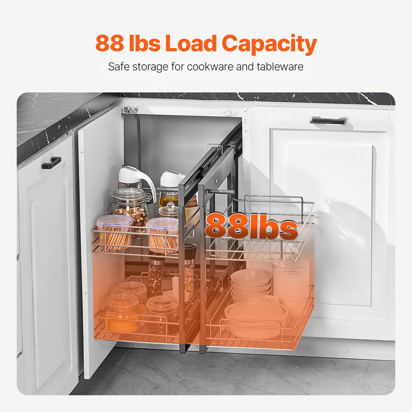15"W Opening Blind Corner Pull Out Organizer