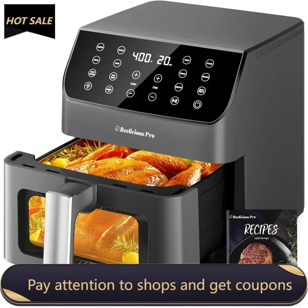 Large Air Fryer Digital With Clear Window