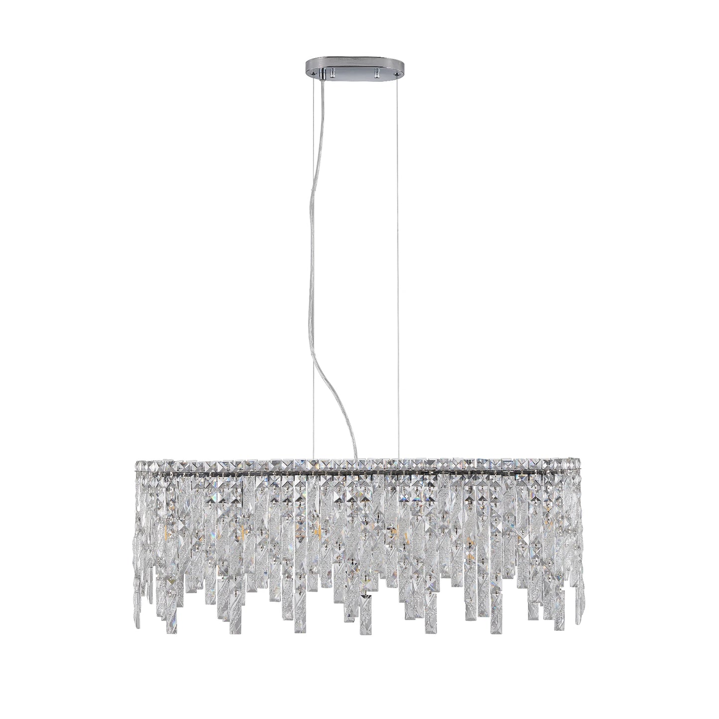 35“ Modern Crystal Chandelier Pendant Light