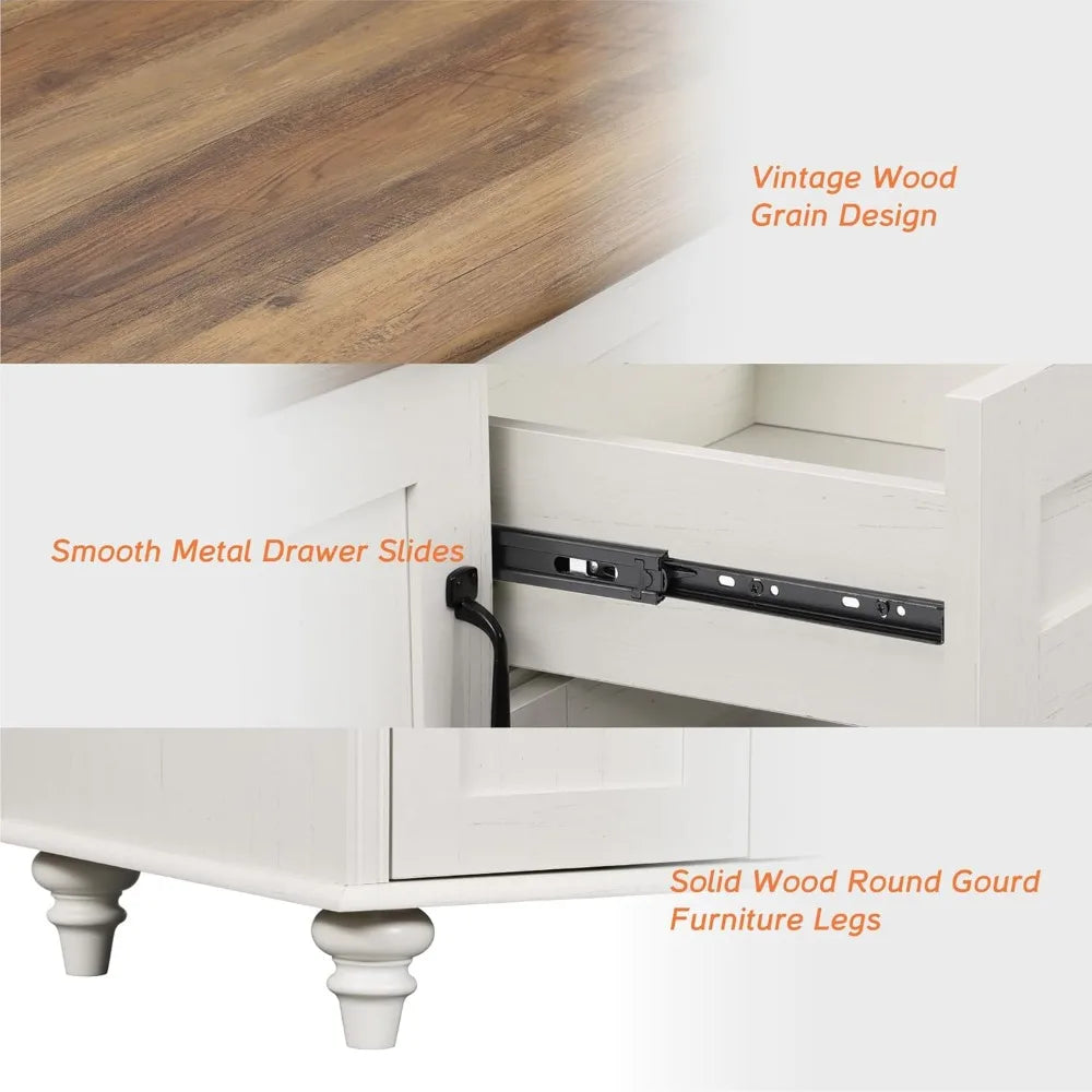 Coffee Table With Storage Cabinet