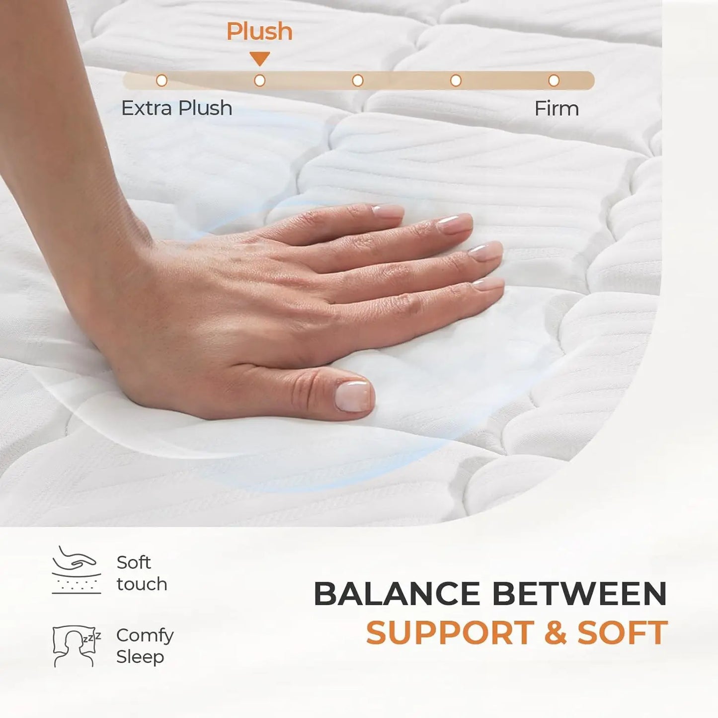 10 " King Size Mattress for Motion Isolation