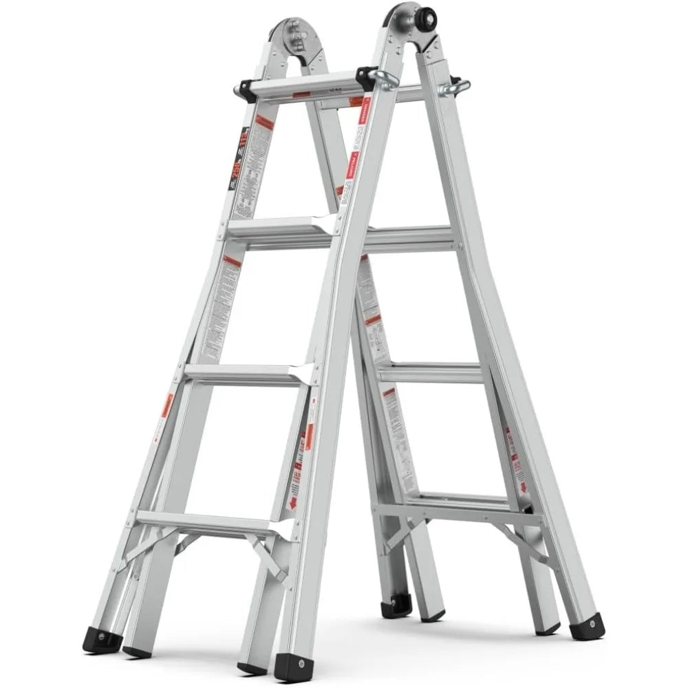 17 Ft Aluminum Step Ladder A-Frame