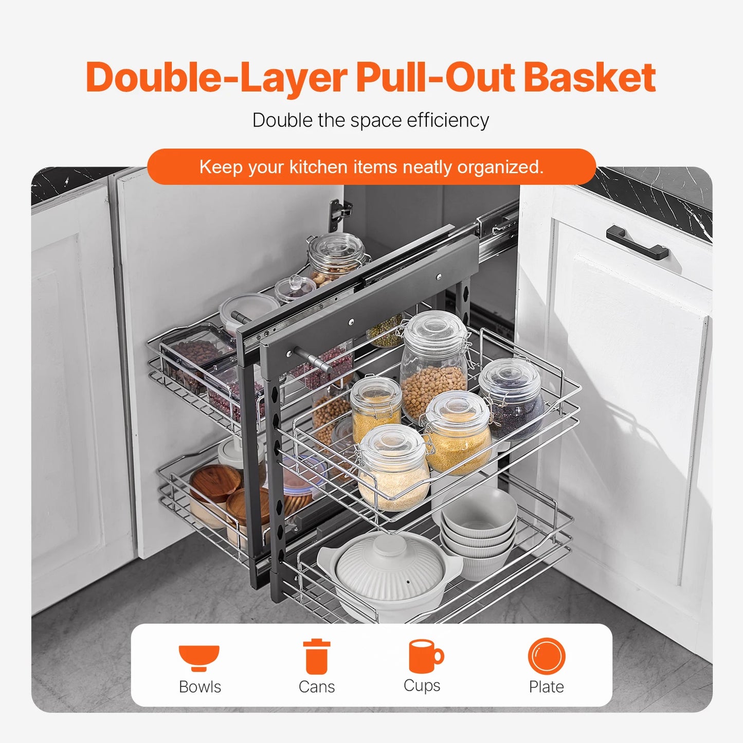 15"W Opening Blind Corner Pull Out Organizer