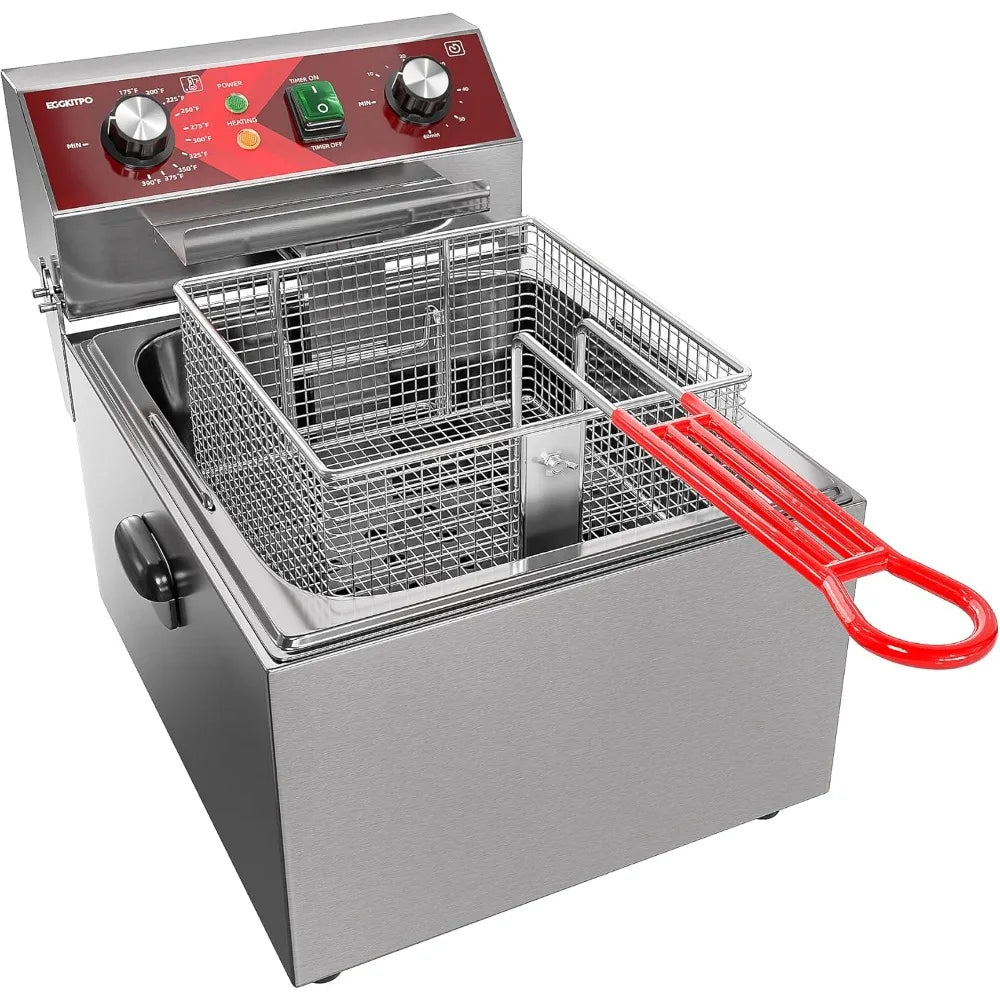 Electric Deep Fryer Single Tank w/ Basket Capacity