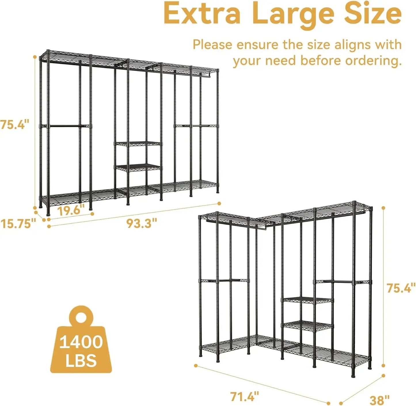 Extra Large Wire Garment Rack