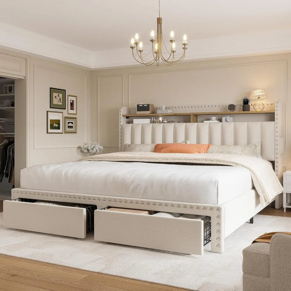 Queen Bed FRAME with Headboard