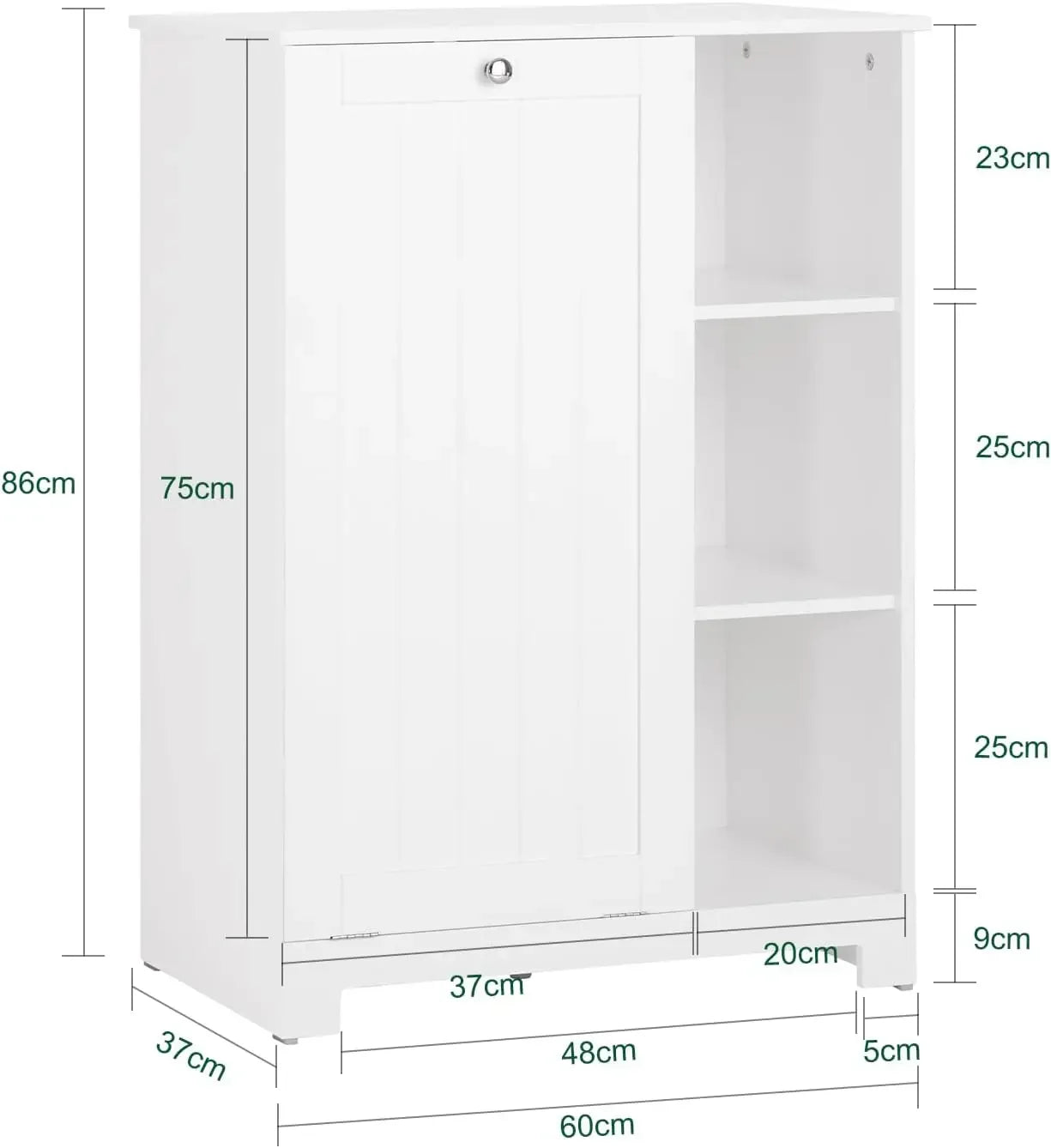 Bathroom Storage Cabinet With Laundry Basket