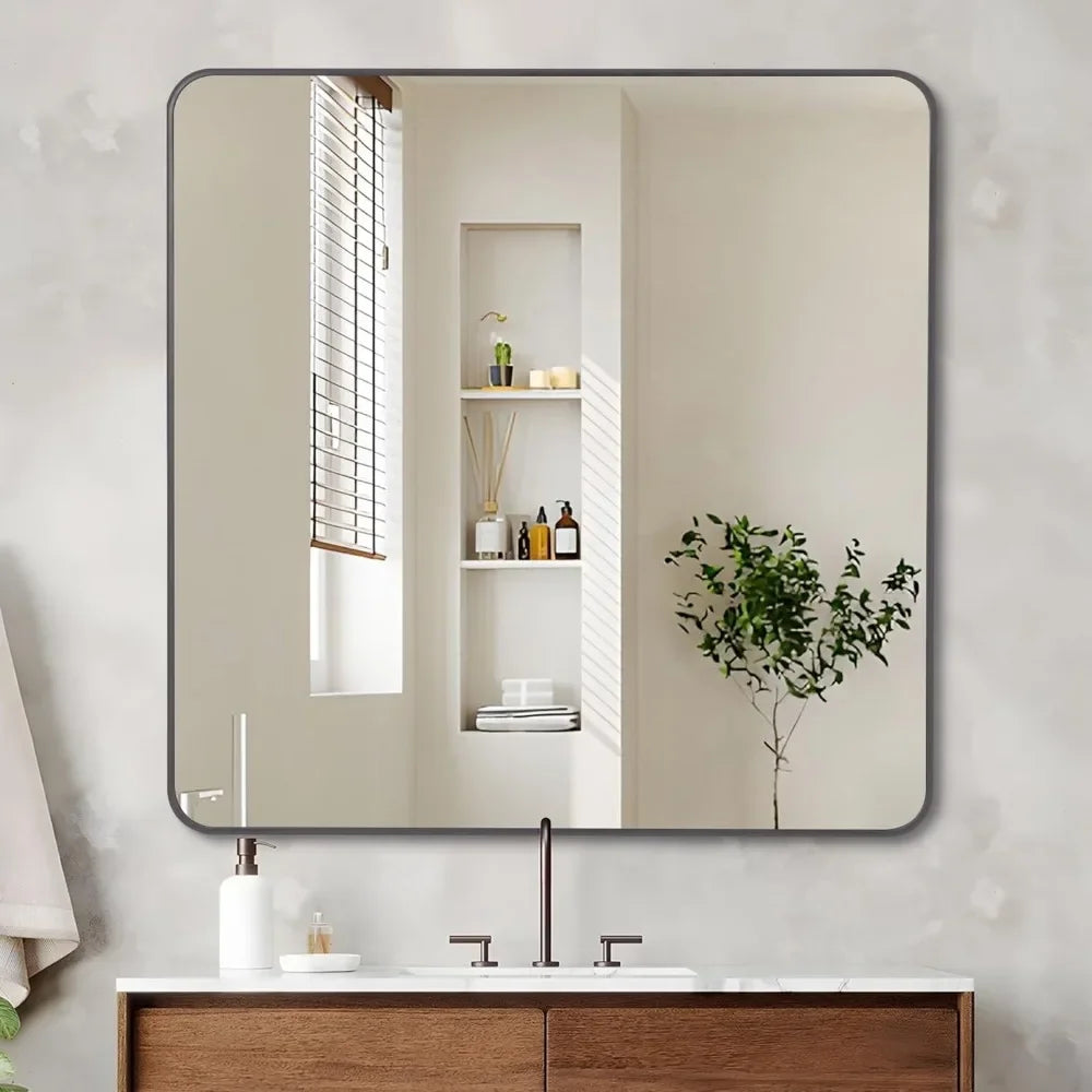 Decorative Wall Mirror With Metal Frame