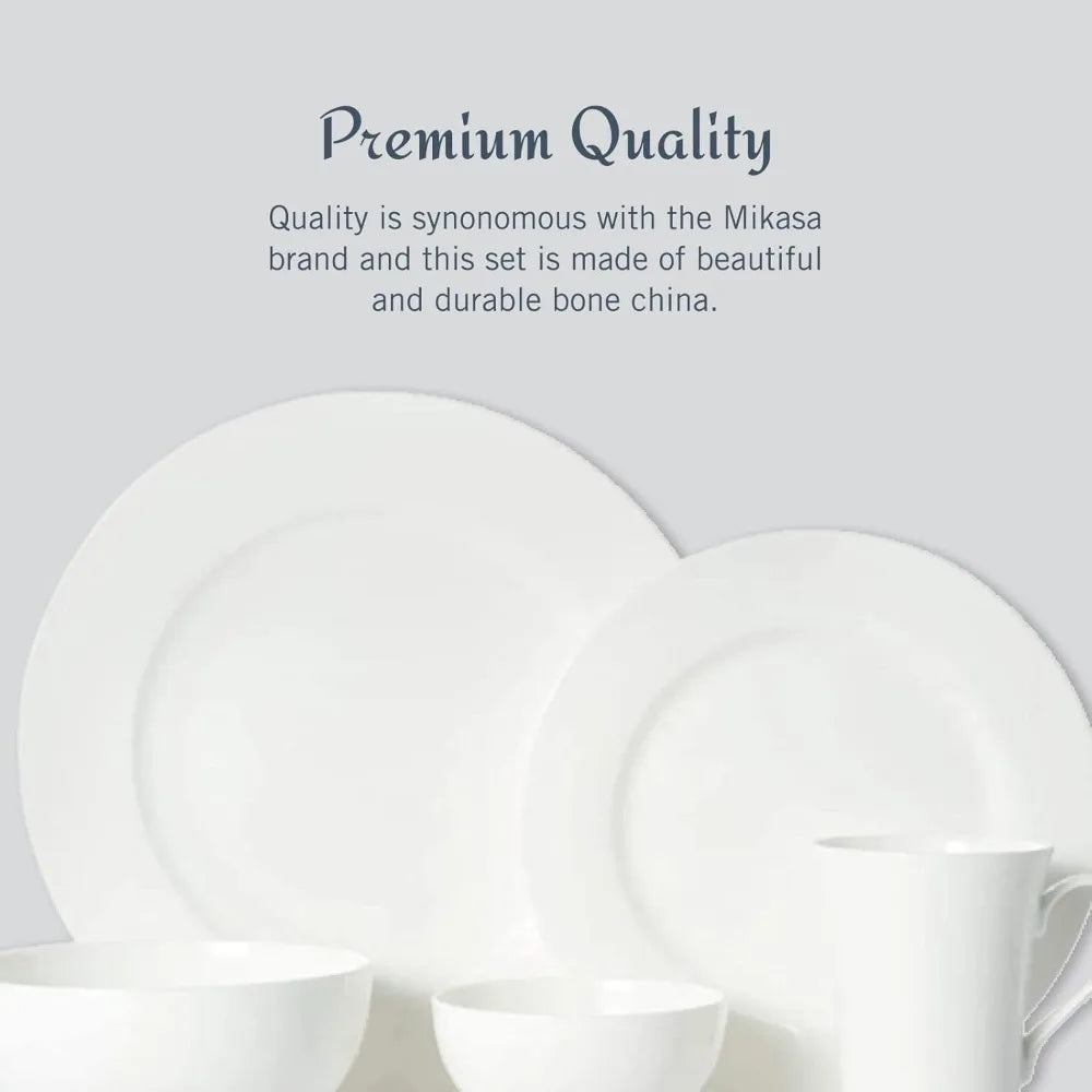 Delray Bone China Dinnerware, 40-Piece Set