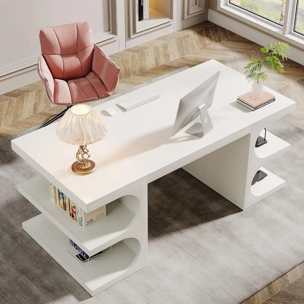 Executive Large Computer Desks with Storage