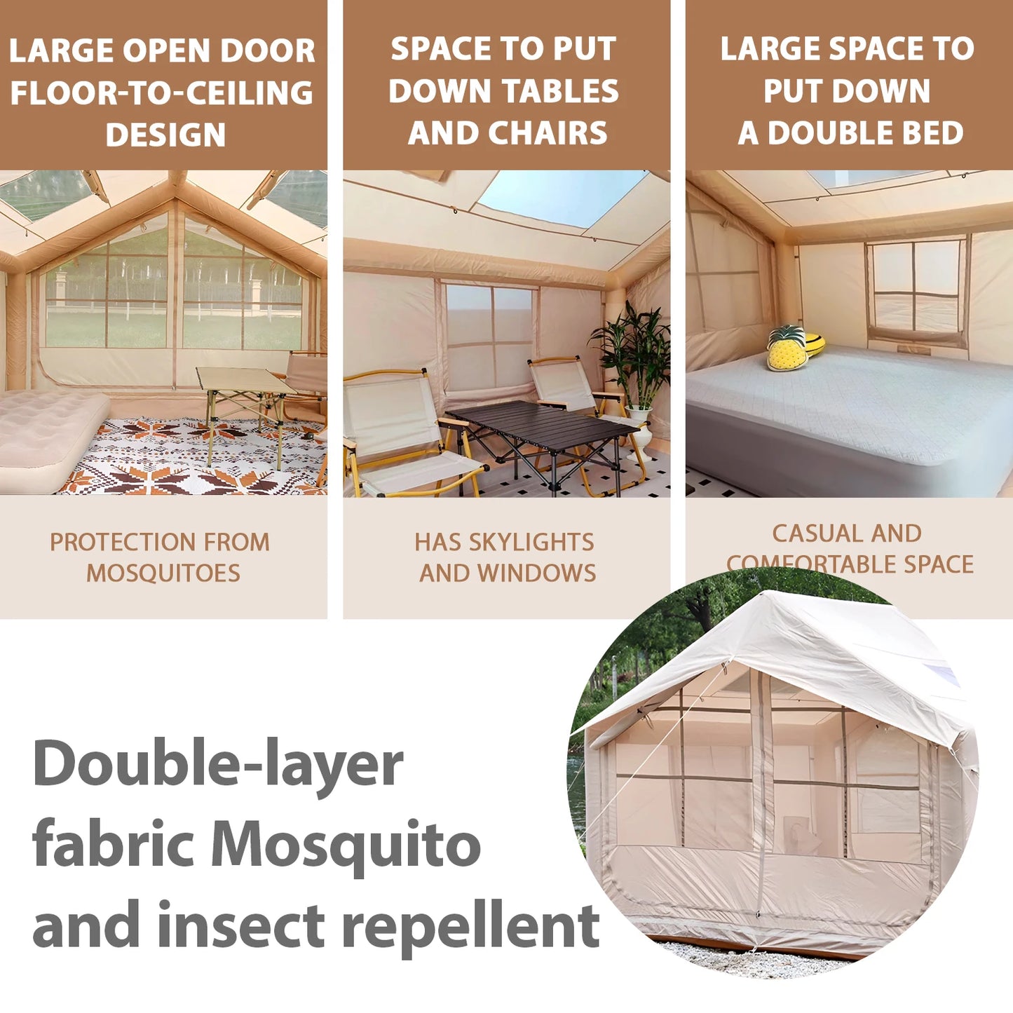 Inflatable Tent For Camping Ultra-Quick Setup