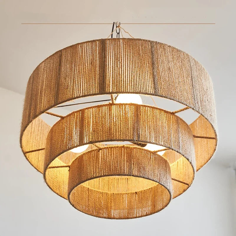 Modern Handmade Rattan Bohemian Chandelier