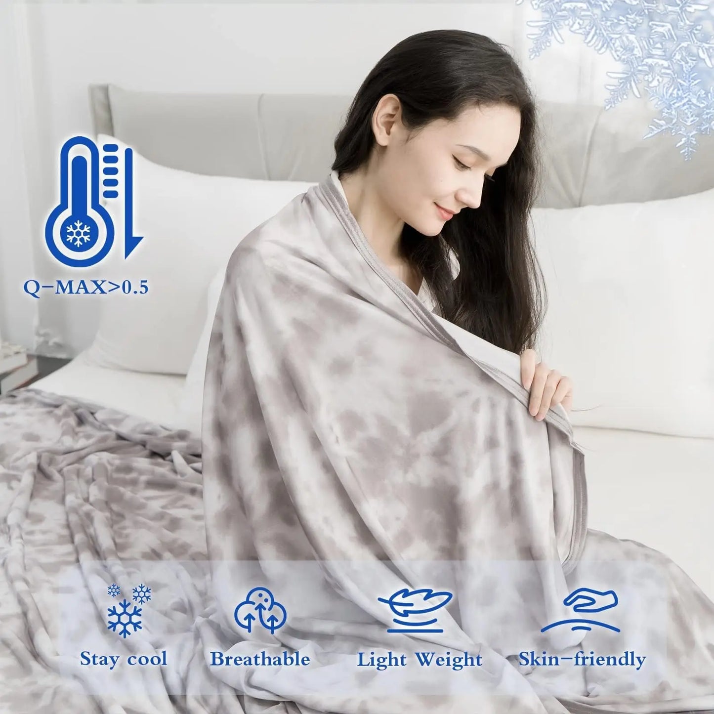 Cooling Blanket Double Sided Cold Effect