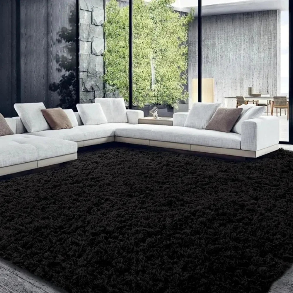 Shaggy Area Rug 9x12 Feet, Ultra Fuzzy Large Plush Faux Fur Carpet for Living Room Bedroom, Non-Skid Fuzzy Rug