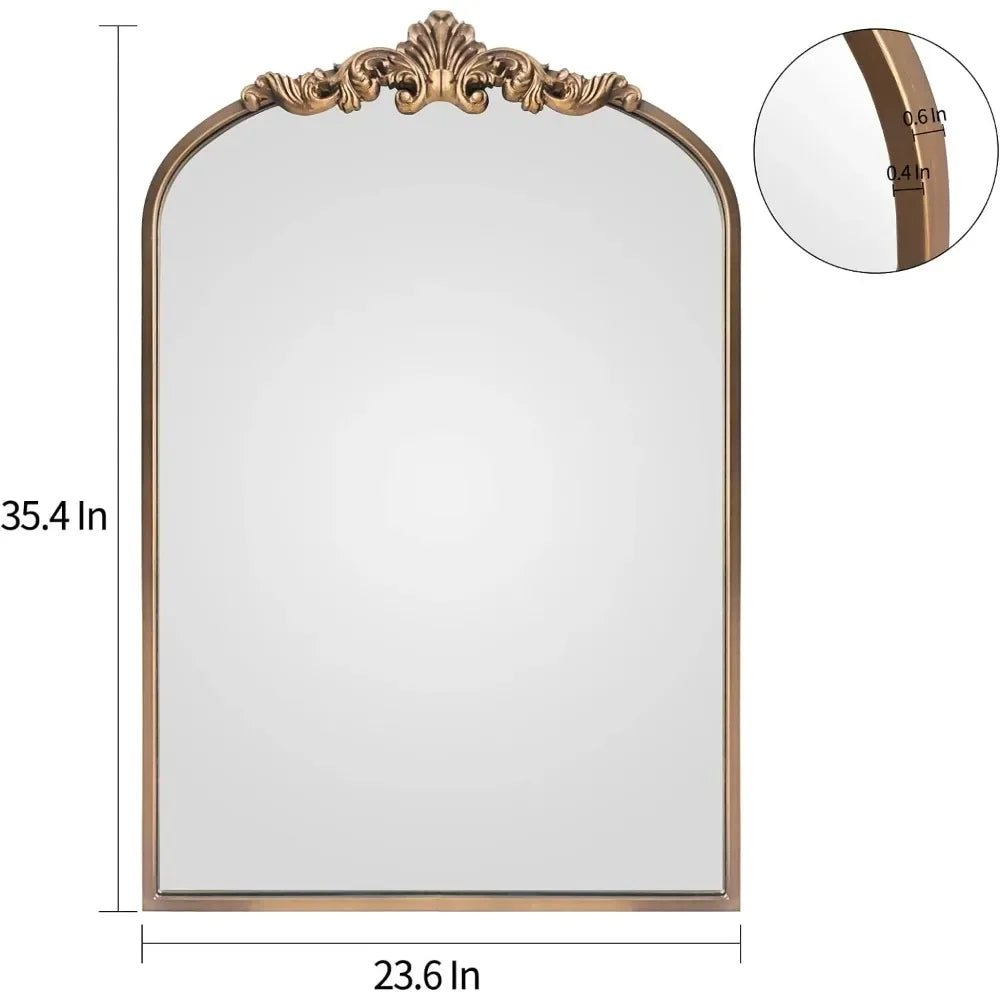 Gold Traditional Vintage Ornate Baroque Mirror