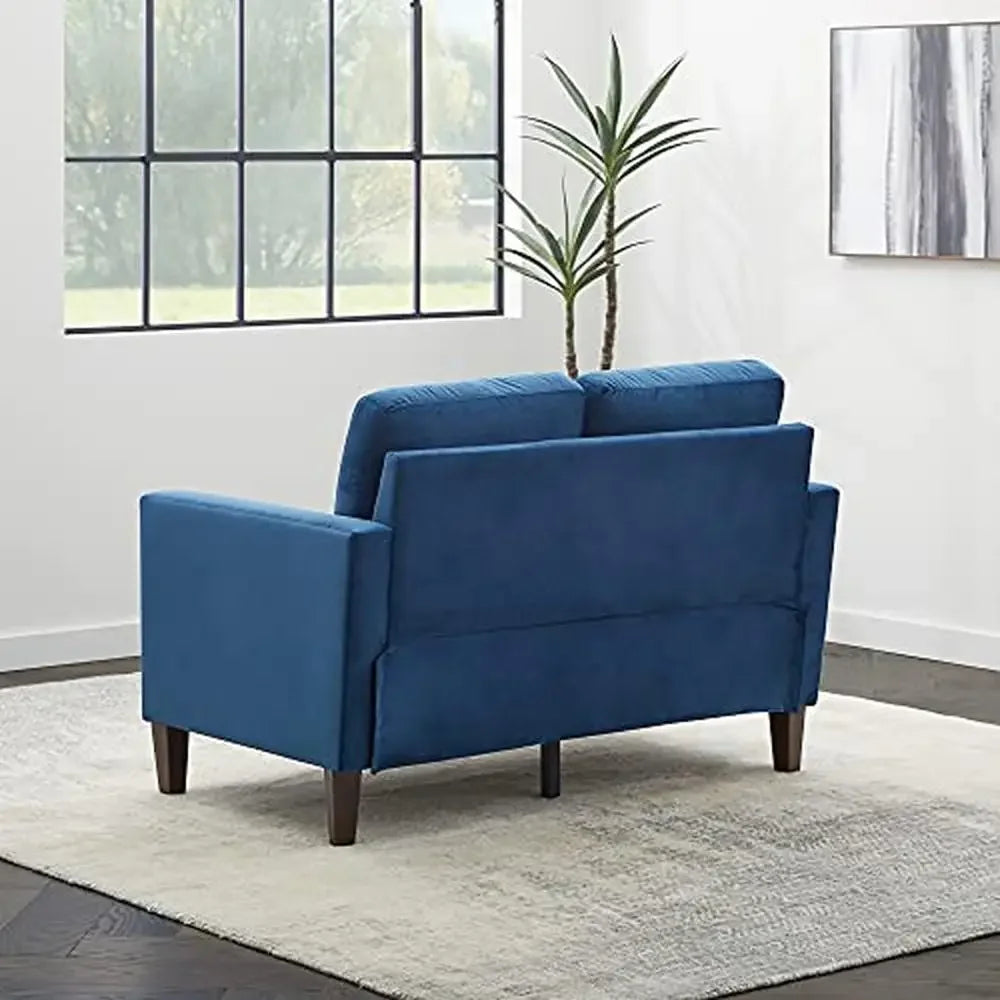 Blue Velvet Mid Century Modern