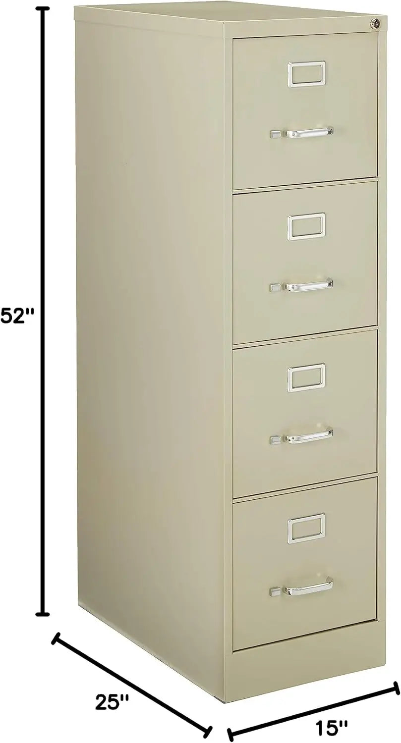 4-Drawer Vertical File With Lock