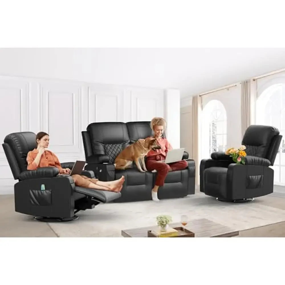 Modern Loveseat Recliner Sofa Set