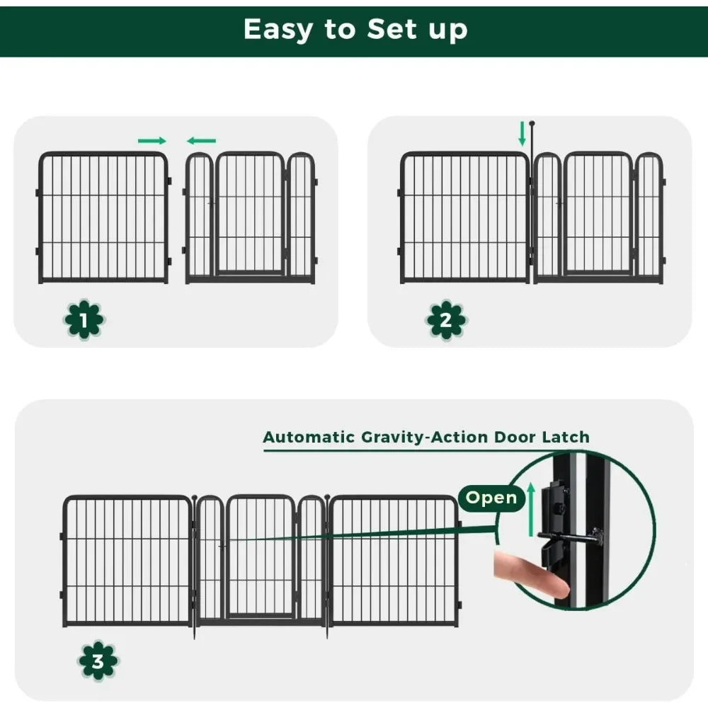 Decorative Garden Fence Panel With Door