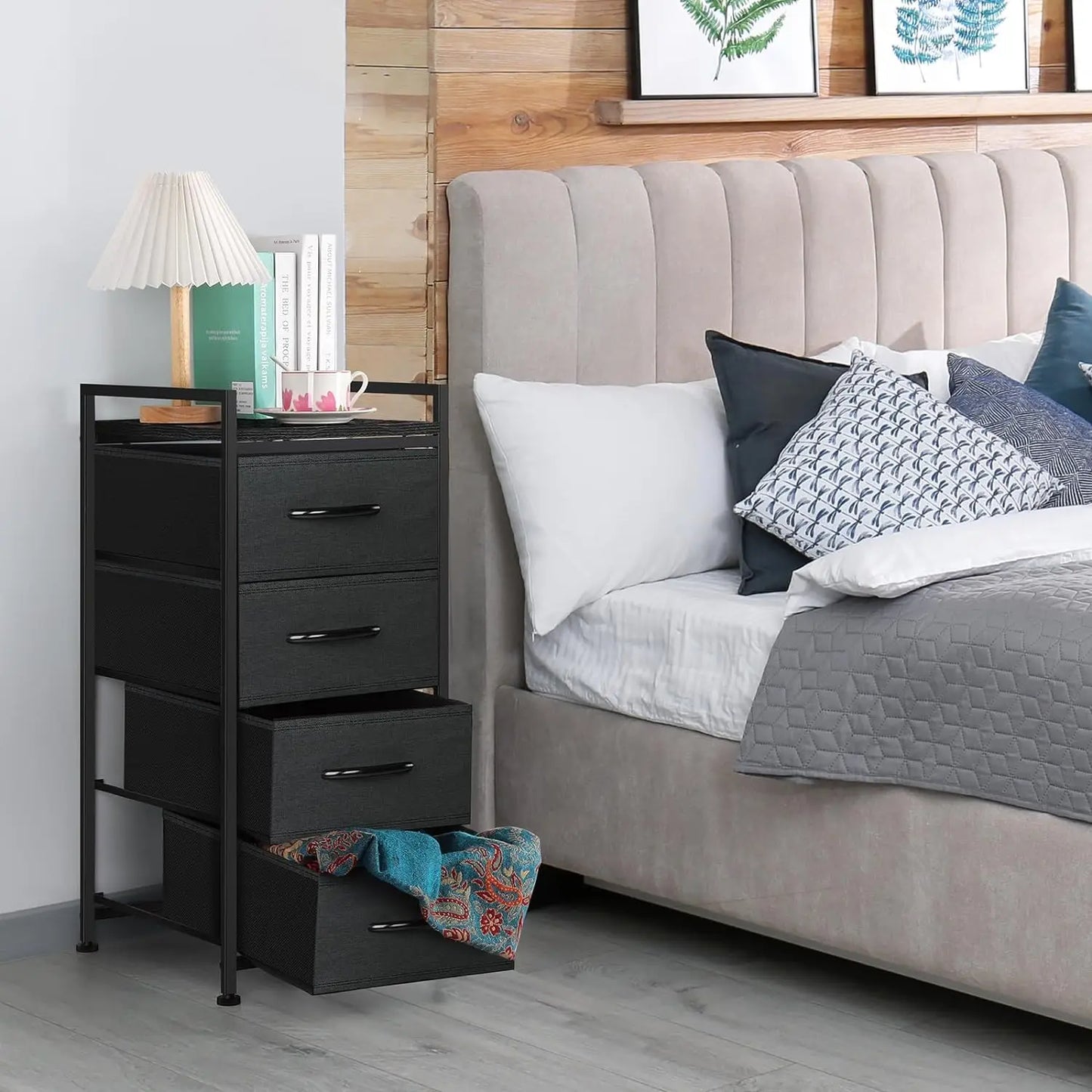 Fabric Storage Dresser Nightstand