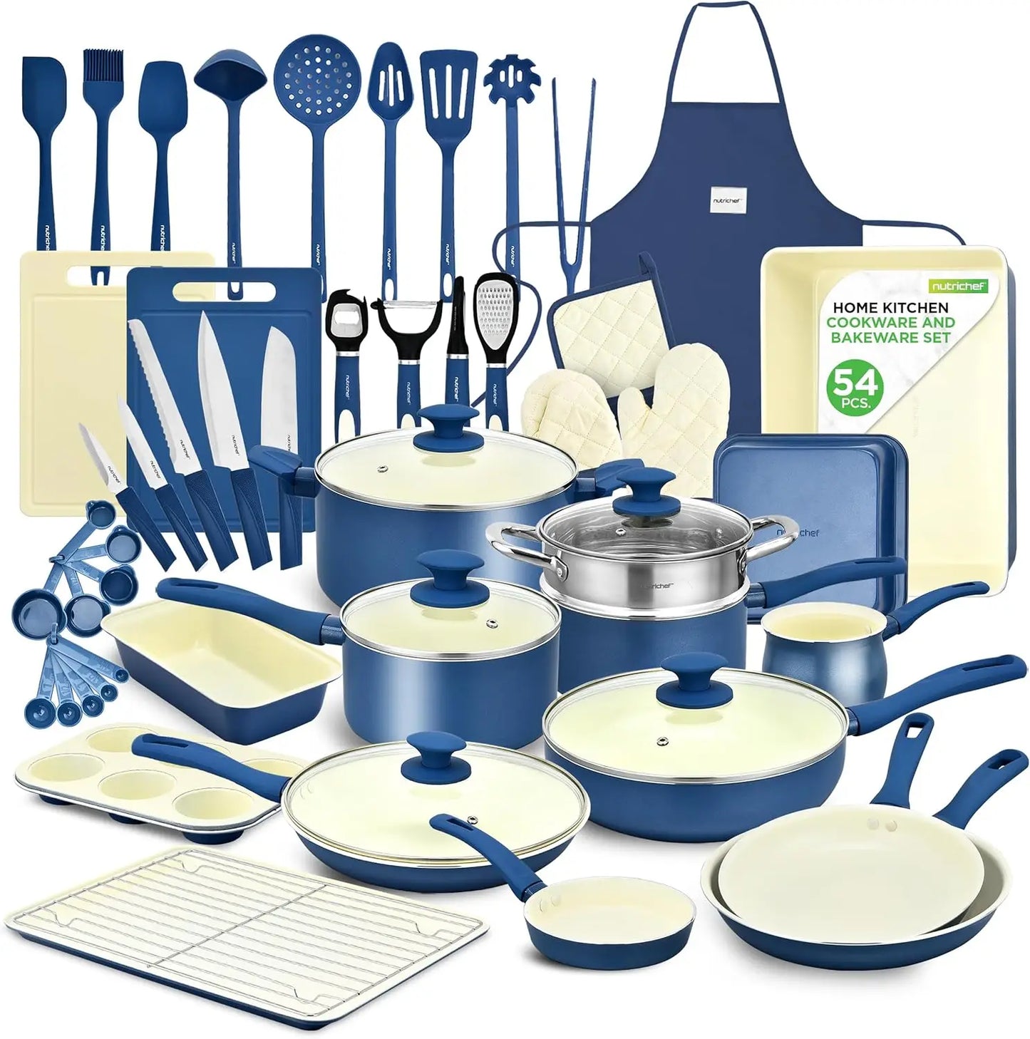 54 Piece Professional Grade Complete Cookware Set