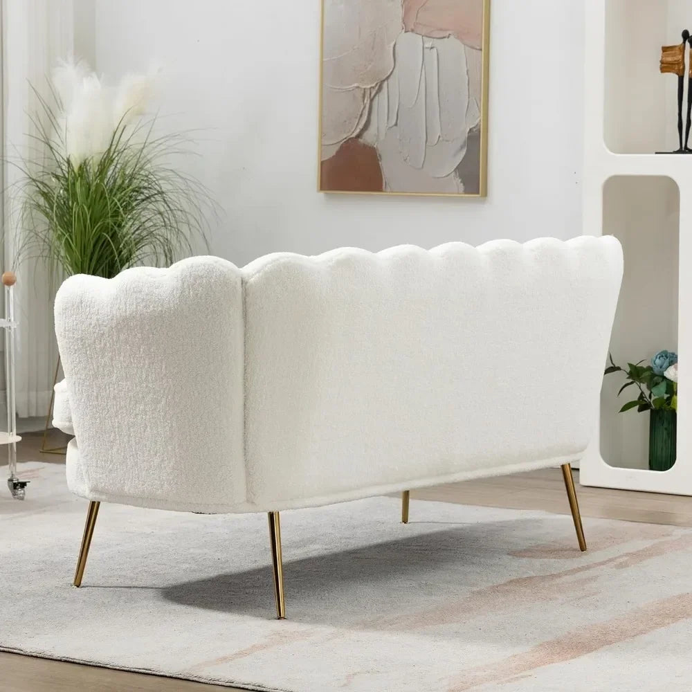 Small Sofa with Gold Metal Legs