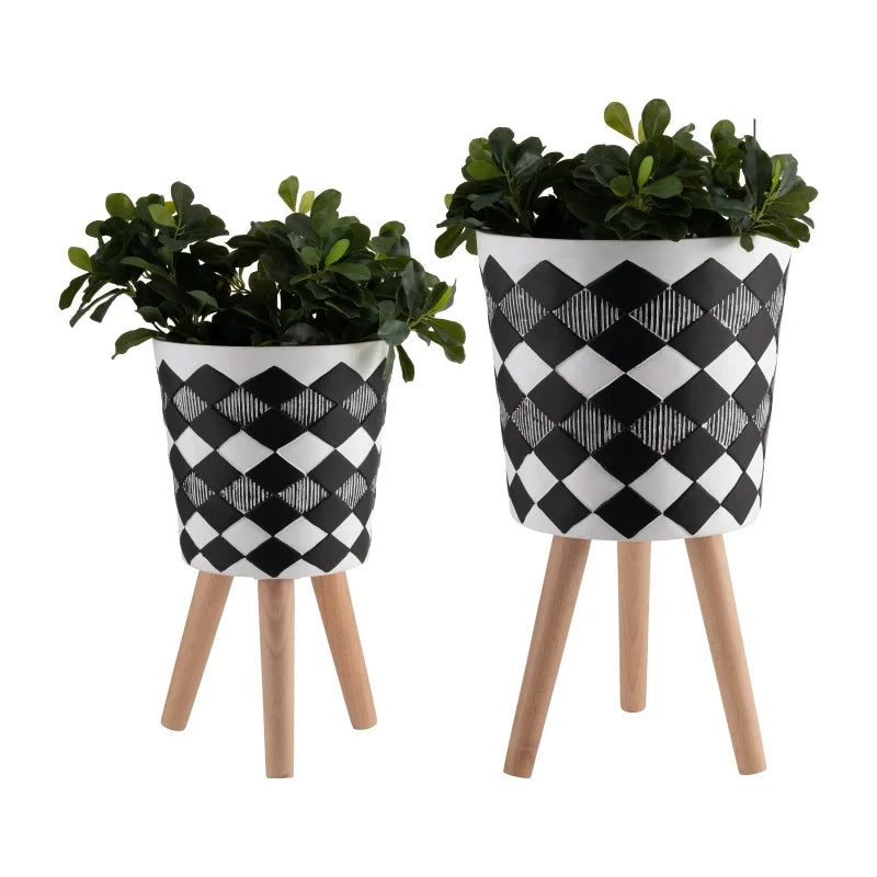 2-Piece Set of Decorative Flower Pots