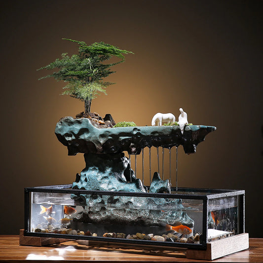 Desktop Rockery Waterfall Fountain Ornaments