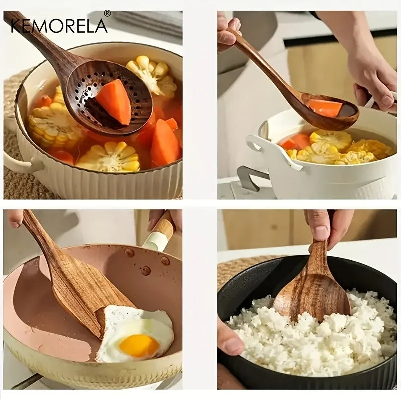 Thailand Teak Cooking  Kitchen Utensils