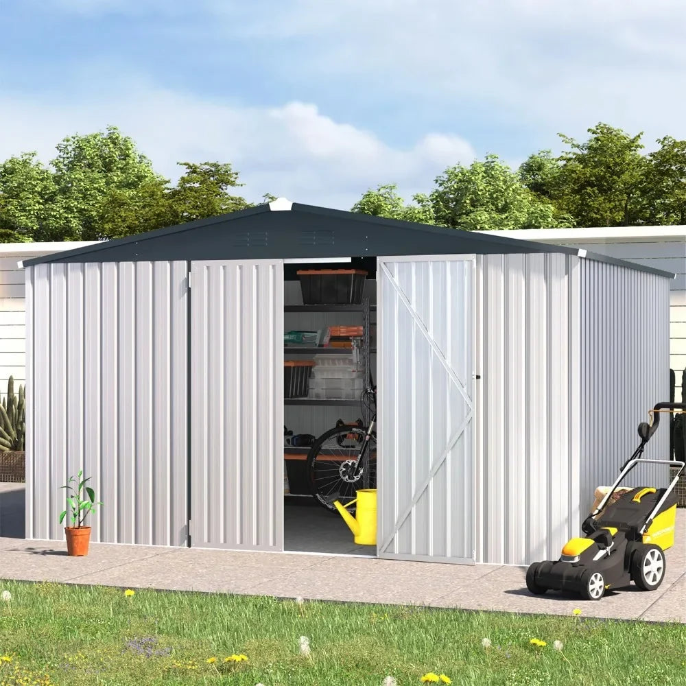 10' X 12'  Large, Metal Outdoor Storage Shed