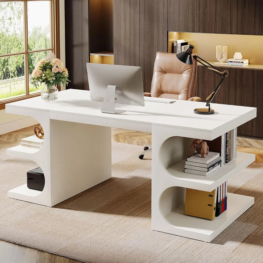 Executive Large Computer Desks with Storage