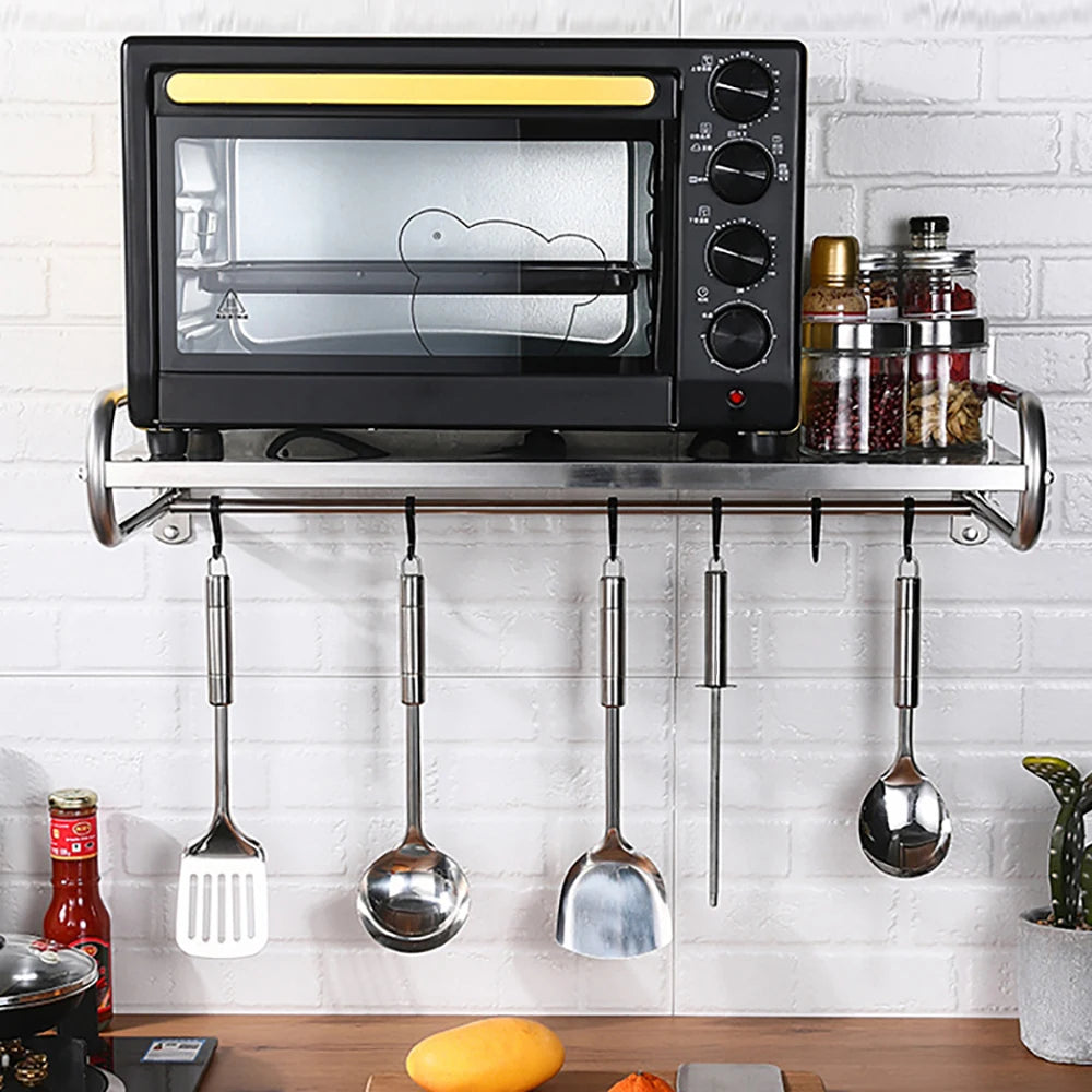 Kitchen  Stainless Steel Wall Mounted Microwave  Shelf