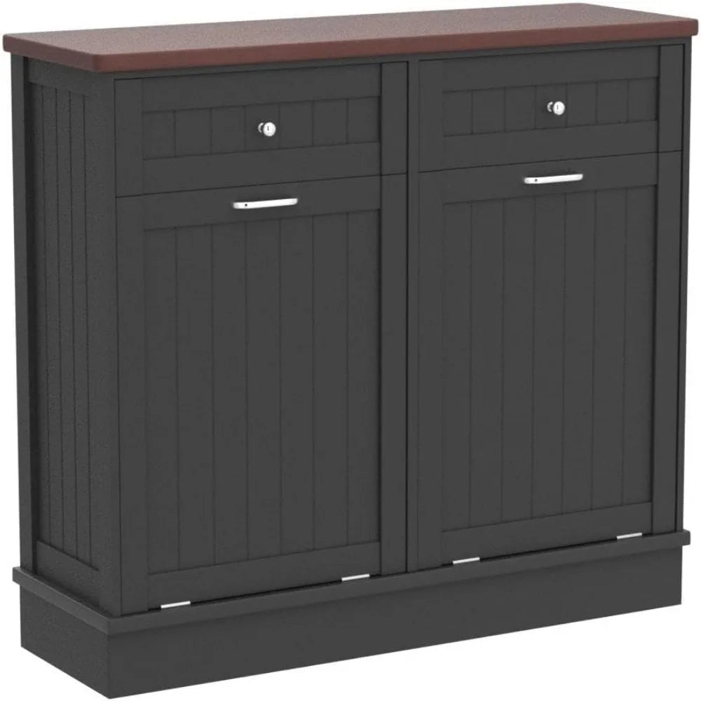 Double Tilt Out Trash Cabinet