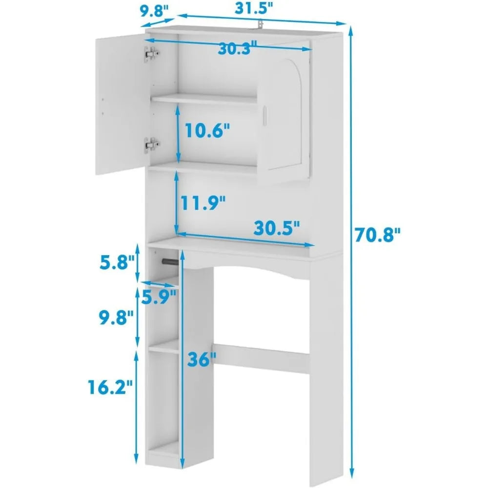 Over The Toilet Wall Cabinet Doors and Shelves