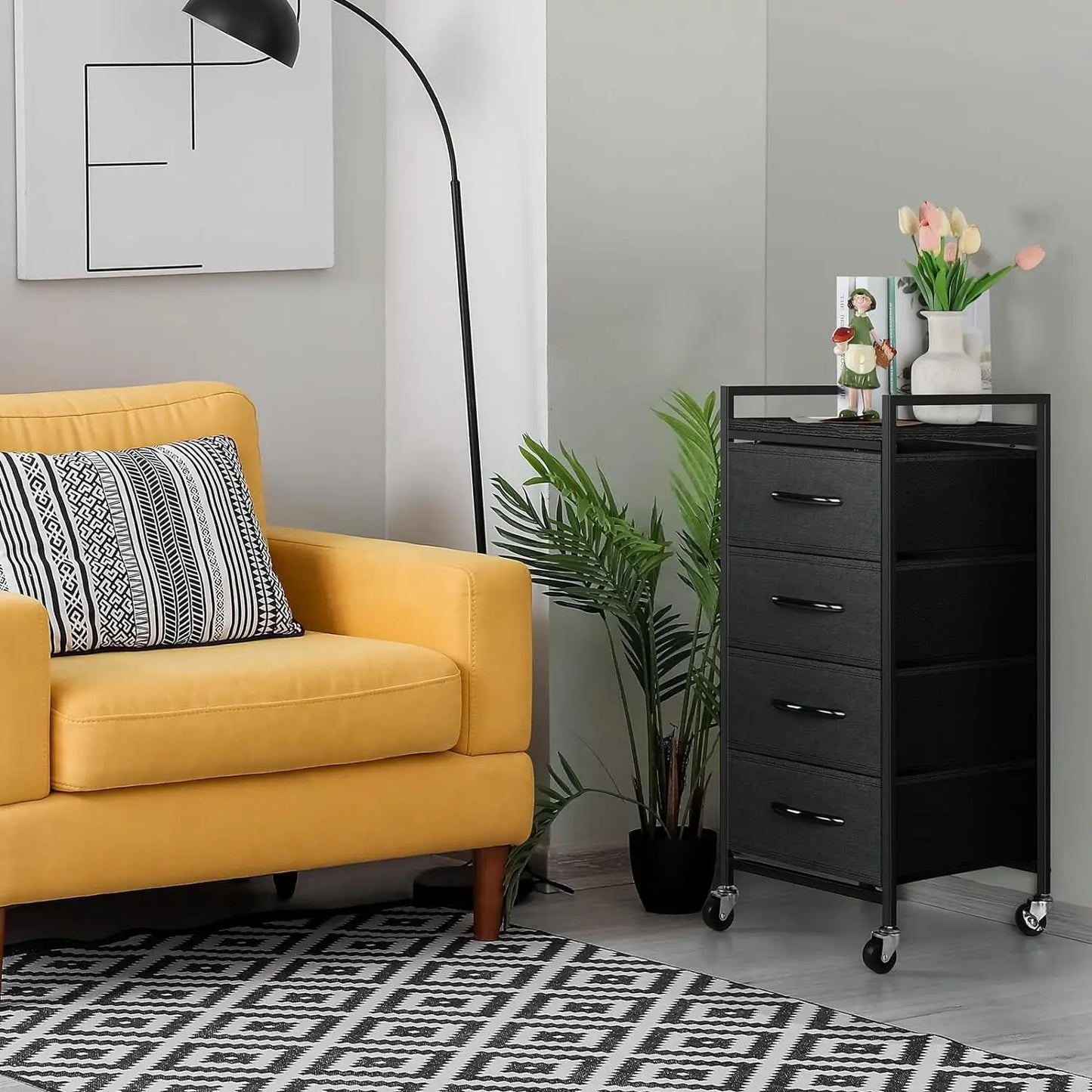 Fabric Storage Dresser Nightstand