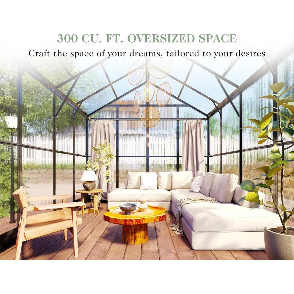 Outdoor Aluminum Polycarbonate Greenhouse