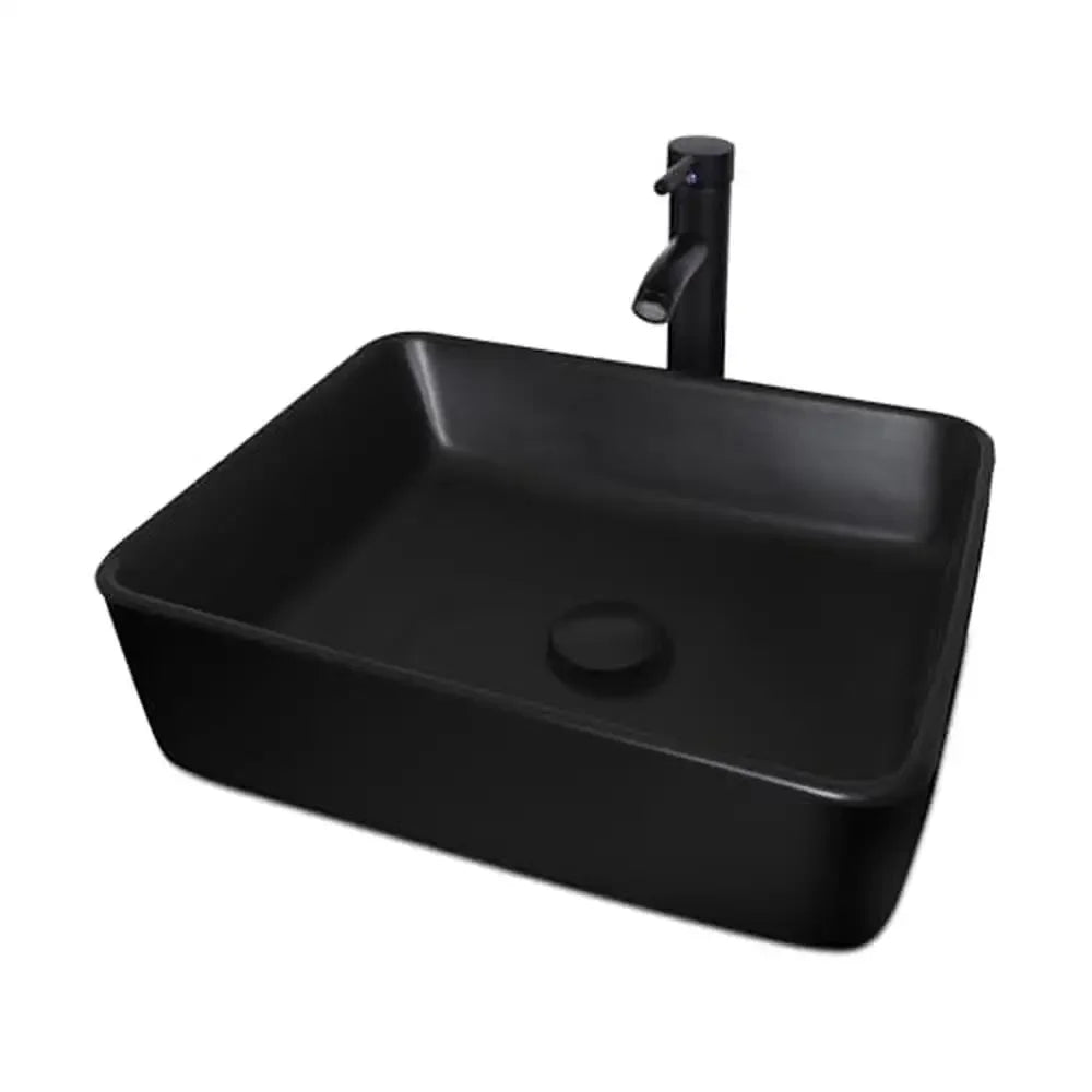 32-Inch Modern Black Bathroom Vanity Set